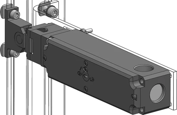 mise en situation de l'Interrupteur de sécurité Euchner TP3-2131A024M pour profilé aluminium