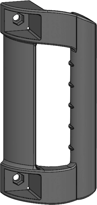 Poignée protégée large pour profilé aluminium