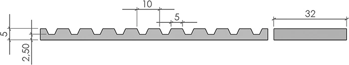 plan de la Courroie crantée de guidage