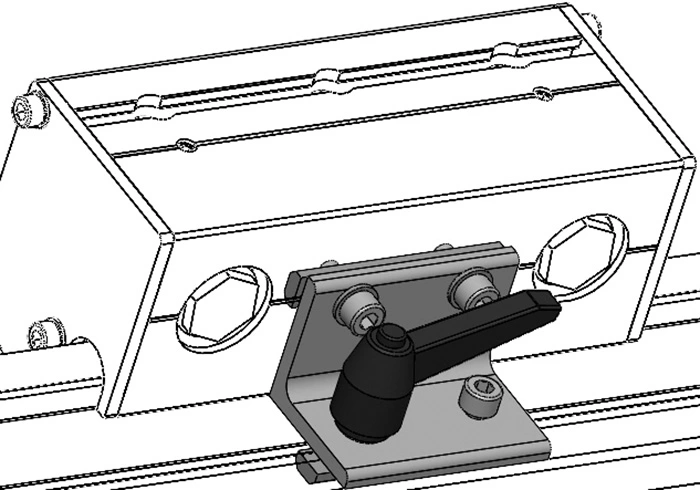 mise en situation du Kit Frein pour Système de Guidage Ø16 mm