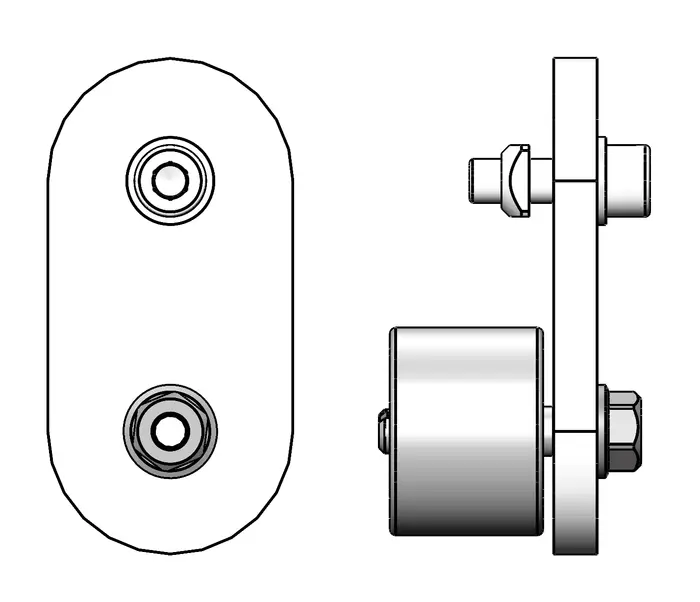 Kit Rouleau Support de Bande 2D largeur 35
