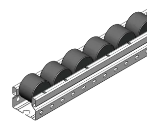Rail à Galets Noirs Antistatique Ø33 mm