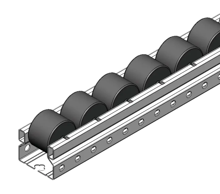 Rail à Galets Noirs Antistatique Ø33 mm