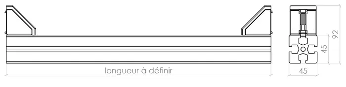Plan de l'Entretoise de Tronçon pour Convoyeur TRC
