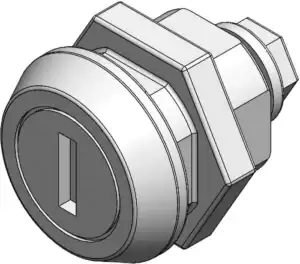 Vue 3D du barillet a serrure